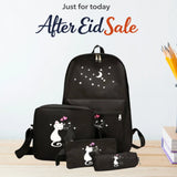 Cute Korean Style 4-in-1 Cat Canvas Bag Collection