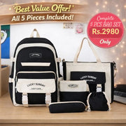 Best School & College Bag Set for Girls – 5 in 1 Stylish Backpack