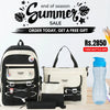Trendy 4-Piece Dori Style Backpack Set for Girls – Includes Free Bottle & Teddy Bear Keychain