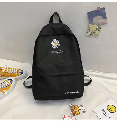 Floral Style Student Backpack Set