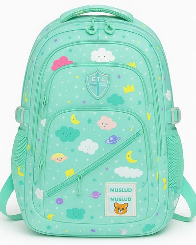 Colorful Unicorn & Cloud Print Girls’ School Backpacks – Magical Pastel Bags for Kids & Teens