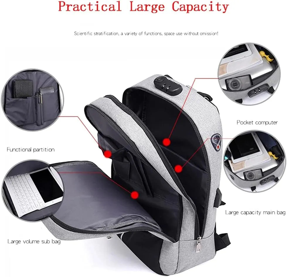 Smart Backpack | Password Lock | USB & Handfree Port