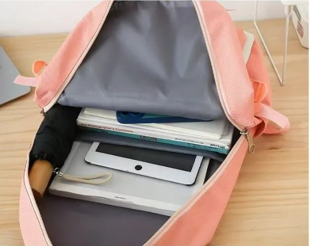 4 Pcs Bag Set for Girls in Pakistan | School, College & University Bag