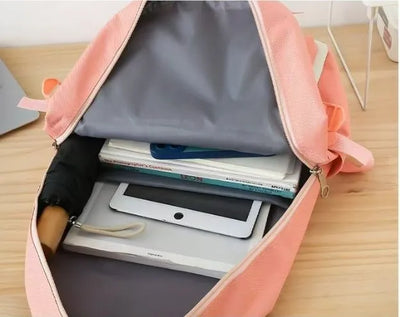 4 Pcs Bag Set for Girls in Pakistan | School, College & University Bag