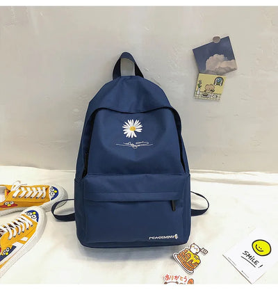 Floral Style Student Backpack Set