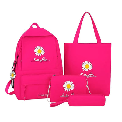 Floral Style Student Backpack Set
