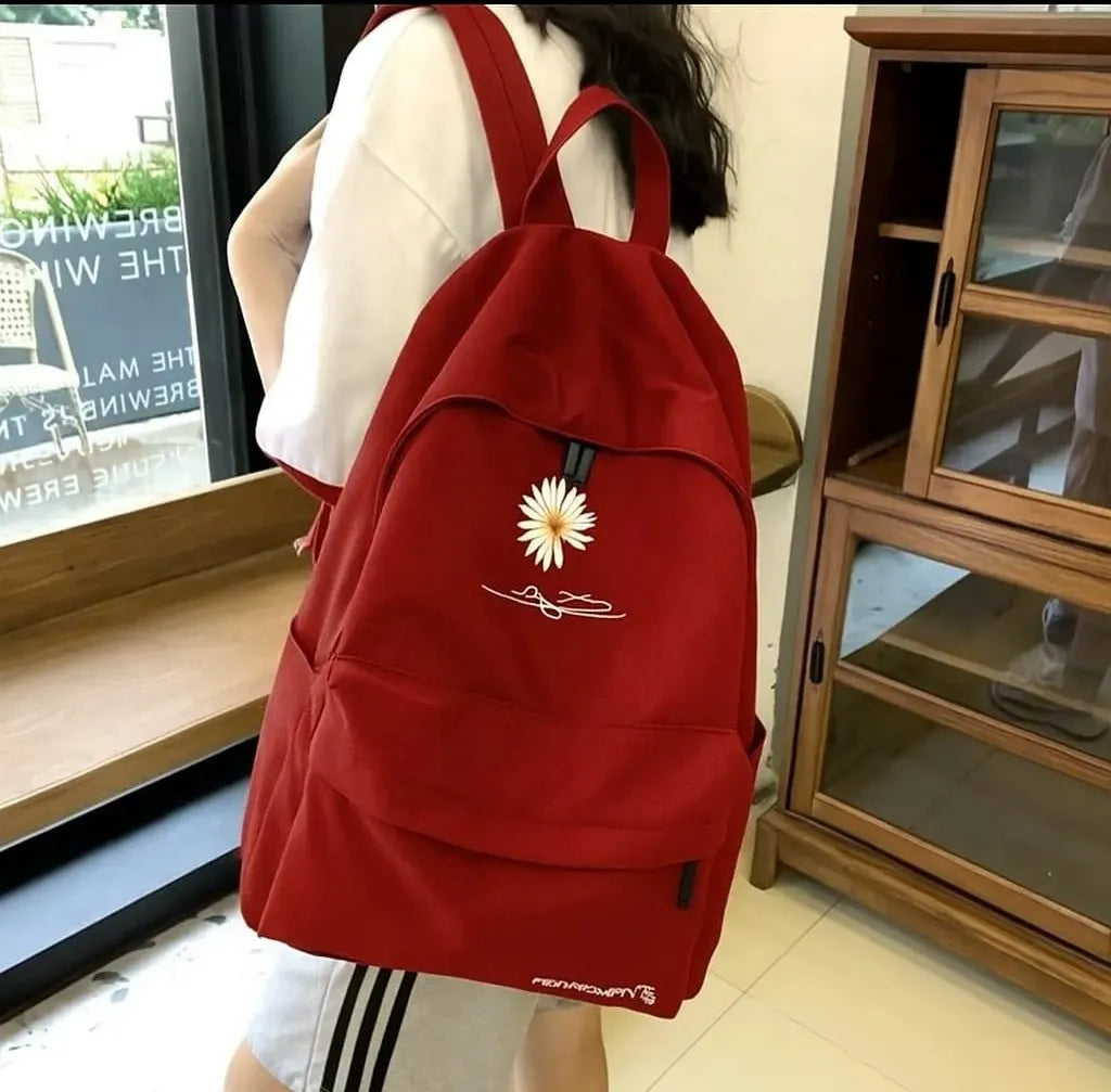 Floral Style Student Backpack Set