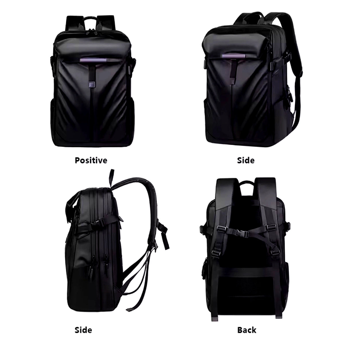 Black Multifunctional Business & Travel Laptop Backpack – Waterproof, Spacious & Comfortable