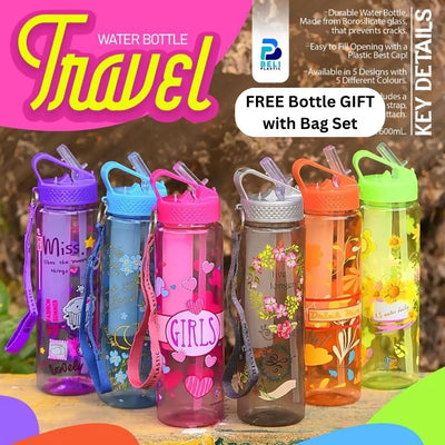 Best School & College Bag Set for Girls – 5 in 1 Stylish Backpack with Free Water Bottle